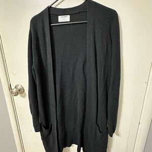 Old Navy Women's Black Open Cardigan Sweater